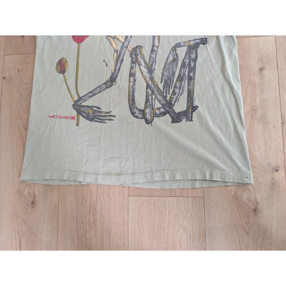 Authentic Vintage 90's Nirvana Incesticide ANVIL TAG Green T-Shirt Size XL RARE - Picture 9 of 16